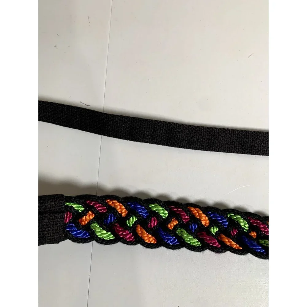 Vintage Statement Belt‎ Braided Womens Colorful 90s Strap Waist Retro